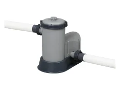 Piscina elevada com efeito de ratã castanho 4,88x1,22 m HILO - Kit completo com bomba de cartucho e escada