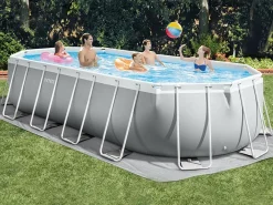 Piscina oval acima do solo 610x305x122cm com escada e bomba 26798 Intex