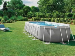 Piscina oval acima do solo 610x305x122cm com escada e bomba 26798 Intex