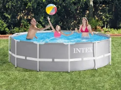 Piscina redonda Intex 366x99 cm com bomba filtro e escada