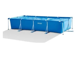 Piscina retangular acima do solo 450x220x84 cm com bomba