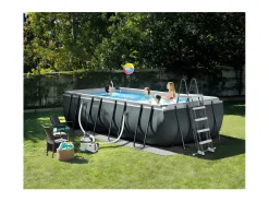 Piscina retangular acima do solo 549x274x132 cm com bomba e acessórios