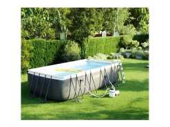 Piscina retangular acima do solo 549x274x132 cm com bomba e acessórios