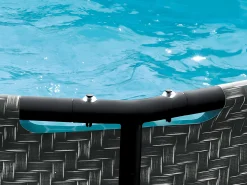Piscina tubular oval cinzento-escuro com filtro de cartucho D424 x A100 cm - SALAMANQUE