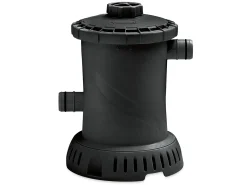 Piscina tubular oval cinzento-escuro com filtro de cartucho D424 x A100 cm - SALAMANQUE
