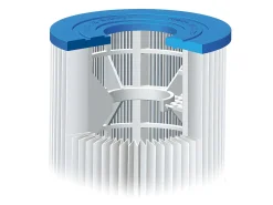 Piscina tubular oval cinzento-escuro com filtro de cartucho D424 x A100 cm - SALAMANQUE