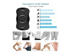 Placas de vibração de 220W, máquina de exercício de fitness de vibração, com controle remoto e 2 faixas de resistência, carga max150kg