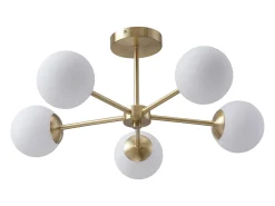 Plafon em latão dourado e branco C.58.5 x A.21 cm - SOFIA
