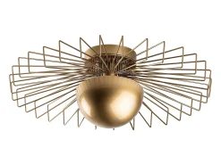 Plafon filiforme de metal - Dourado - A. 24 x D. 60 cm - ZYMA