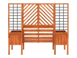 Plancheur com Trellis Brown - em Solid Fir - para terraço de jardim - 170x42x145cm