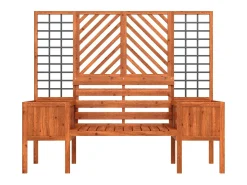 Plancheur com Trellis Brown - em Solid Fir - para terraço de jardim - 170x42x145cm
