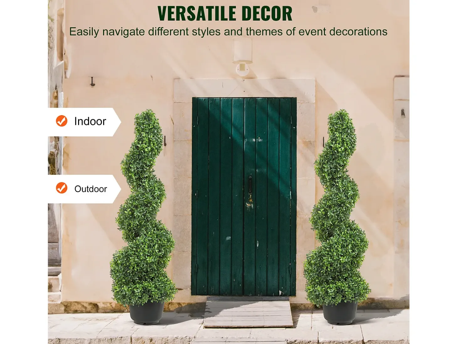 Planta Artificial, SucceBuy Árvore Topiária Artificial de 90 cm, Planta Falsa, Folhas Substituíveis, Decoração para Casa
