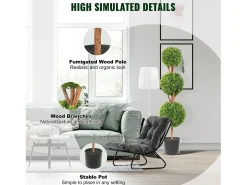 Planta Artificial, SucceBuy Árvore Topiária Artificial de 120 cm, Planta Artificial Decorativa com Folhas Substituíveis