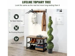 Planta Artificial, SucceBuy 150 cm Buxo Artificial Topiária, Resistente a UV, Planta Falsa, Decoração para Casa, 2 Pacotes
