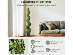 Planta Artificial, SucceBuy 150 cm Buxo Artificial Topiária, Resistente a UV, Planta Falsa, Decoração para Casa, 2 Pacotes