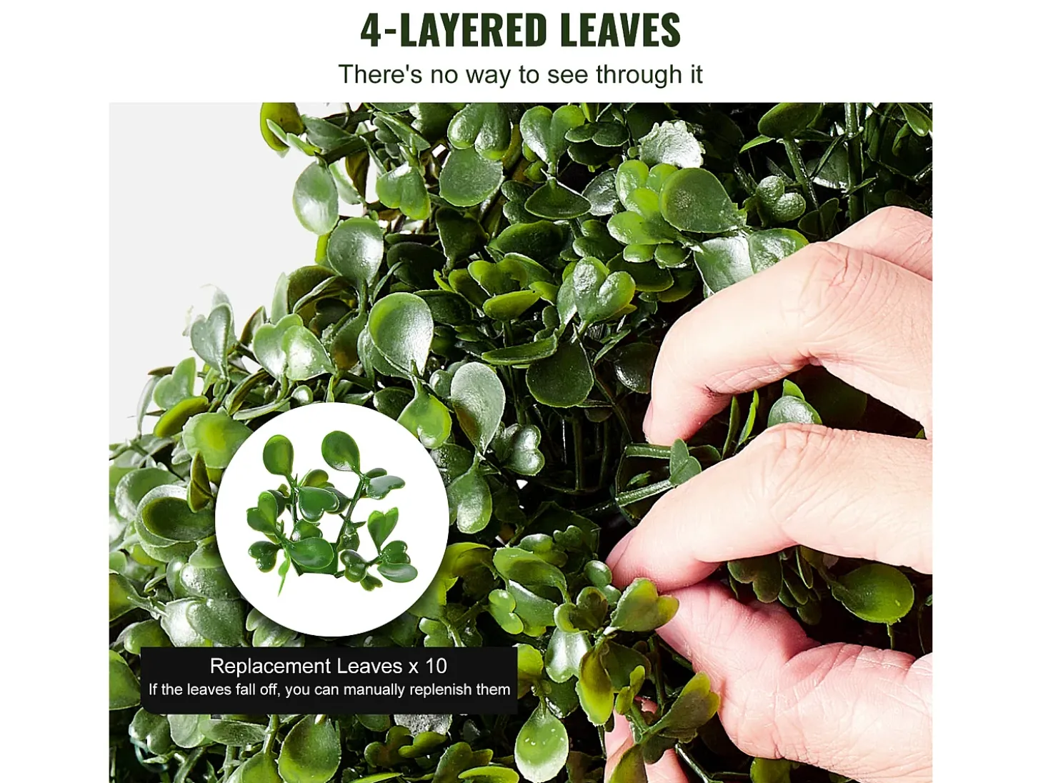 Planta Artificial, SucceBuy 150 cm Buxo Artificial Topiária, Resistente a UV, Planta Falsa, Decoração para Casa, 2 Pacotes