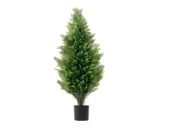 Planta Artificial, SucceBuy Pacote de 2 Árvores Topiárias Artificiais de Cedro de 91 cm Resistentes aos Raios UV para Decoração Interior/Exterior