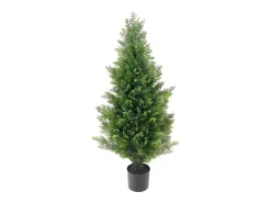 Planta Artificial, SucceBuy Pacote de 2 Árvores Topiárias Artificiais de Cedro de 91 cm Resistentes aos Raios UV para Decoração Interior/Exterior