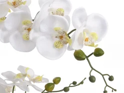 Planta, flor artificial orquídea A.65 x L.54 cm branco - TARA