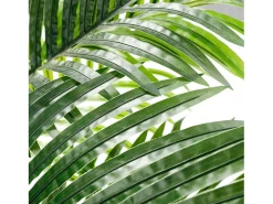 Planta verde artificial - palmeira na panela H 120 cm - palmeira muito realista - 2 tronco e 15 folhas - com pote