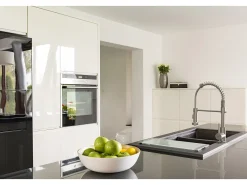 Plimo misturador para lava-loiça com chuveiro móvel em aço inoxidável Essebagno
