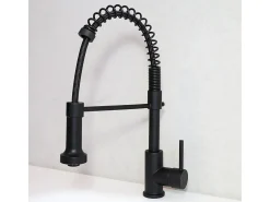 Plimo misturador para lava-loiça com chuveiro móvel preto mate Essebagno