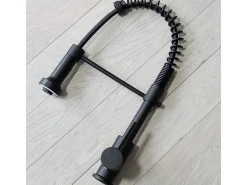Plimo misturador para lava-loiça com chuveiro móvel preto mate Essebagno
