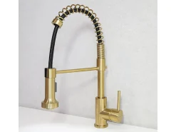 Plimo Misturadora de lavatório com chuveiro dourado móvel Essebagno