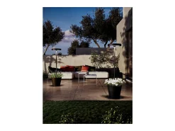 Poldina Reverso Solar L Corten - Luminária de chão LED solar e recarregável 11,7W - Luminária de chão para exterior e interior H.156cm