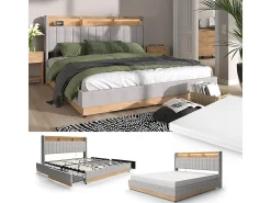 Polsterbett cinza 187.5x216x113.2 nura