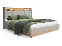 Polsterbett cinza 187.5x216x113.2 nura