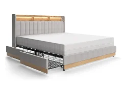 Polsterbett cinza 187.5x216x113.2 nura
