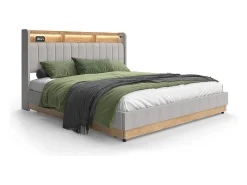 Polsterbett cinza 187.5x216x113.2 nura