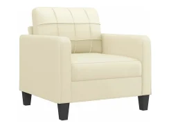 Poltrona 60 cm couro artificial creme