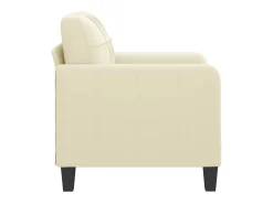 Poltrona 60 cm couro artificial creme