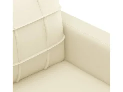 Poltrona 60 cm couro artificial creme