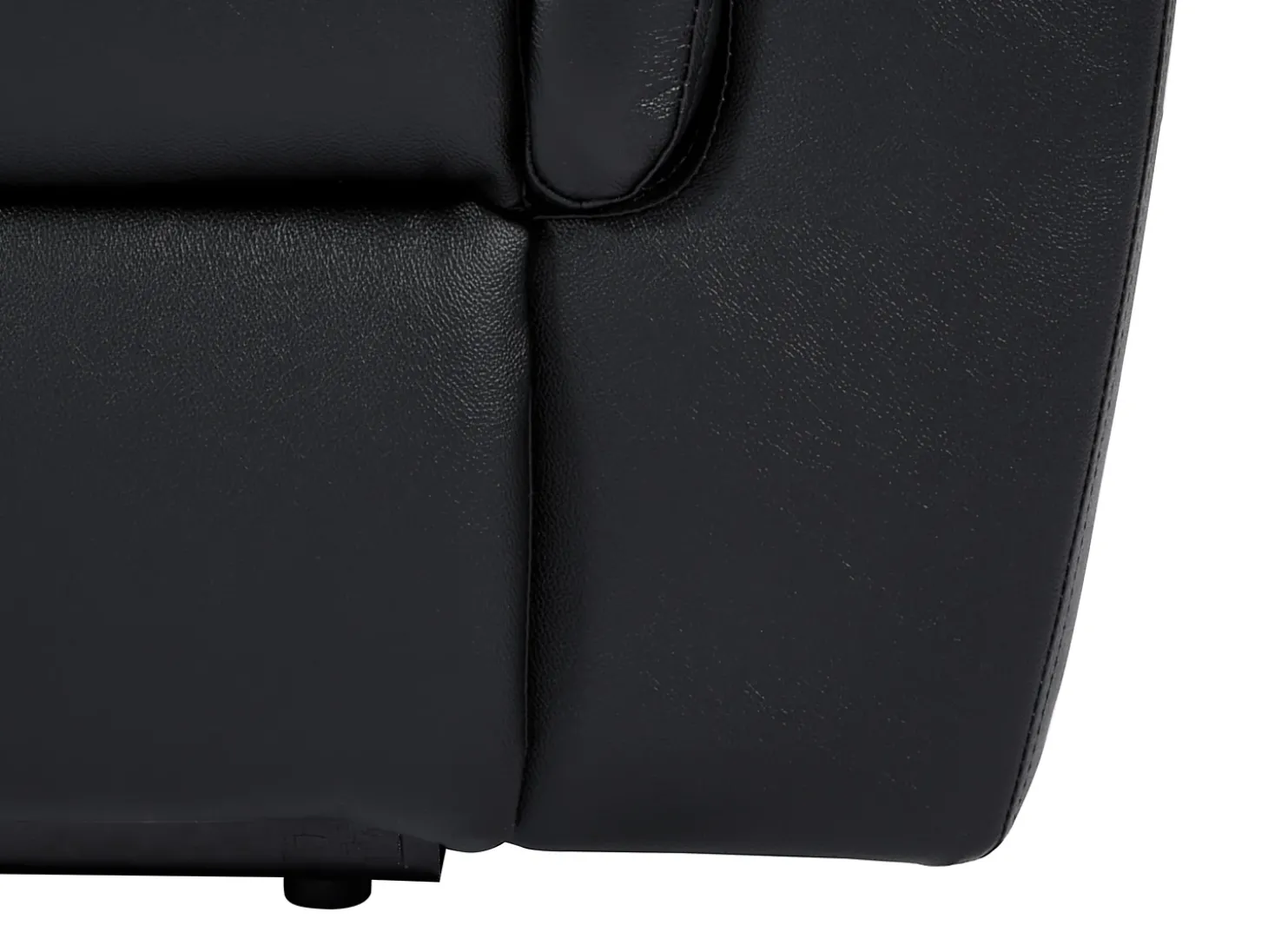 Poltrona articulada elétrica em pele preto contemporânea KENNETH