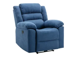 Poltrona articulada elétrica em tecido azul BUROLO