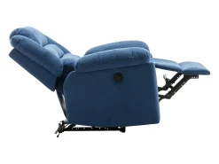 Poltrona articulada elétrica em tecido azul BUROLO