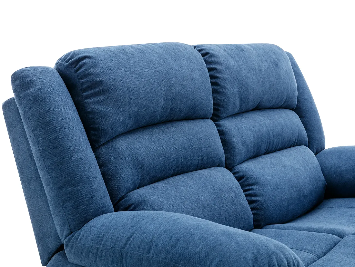 Poltrona articulada elétrica em tecido azul BUROLO