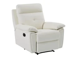 Poltrona articulada em pele branca estilo contemporâneo VINETA