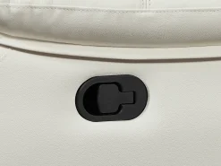 Poltrona articulada em pele branca estilo contemporâneo VINETA