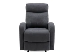 Poltrona articulada em tecido cinza estilo contemporâneo EVELYN