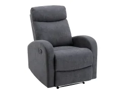 Poltrona articulada em tecido cinza estilo contemporâneo EVELYN