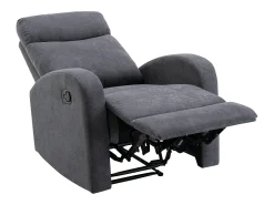 Poltrona articulada em tecido cinza estilo contemporâneo EVELYN