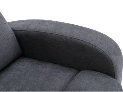 Poltrona articulada em tecido cinza estilo contemporâneo EVELYN