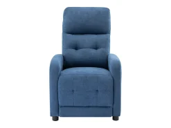 Poltrona articulada em tecido capitonê cor azul JARAMILO