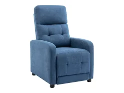 Poltrona articulada em tecido capitonê cor azul JARAMILO