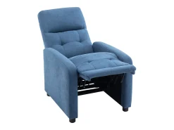 Poltrona articulada em tecido capitonê cor azul JARAMILO