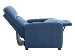 Poltrona articulada em tecido capitonê cor azul JARAMILO